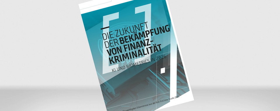 Paper cover mockup for RiskShield Customer Screening SaaS showing simple customer screening for small and mid sized banks and FinTechs
