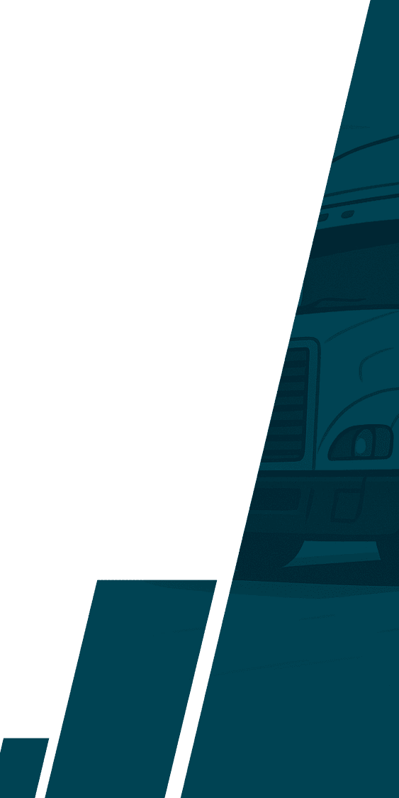 Ein LKW und ein Arbeiter, der ein Tablet zur Überprüfung von Fracht- und Lieferdaten verwendet.