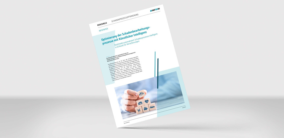 Visualisierung unseres Info Papers "Optimierung der Schadenbearbeitungsprozesse mit Künstlicher Intelligenz"