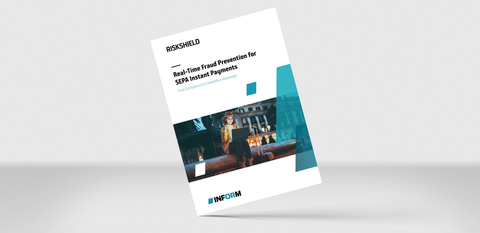 Mockup of our info paper "SEPA Instant Payments" on a grey background