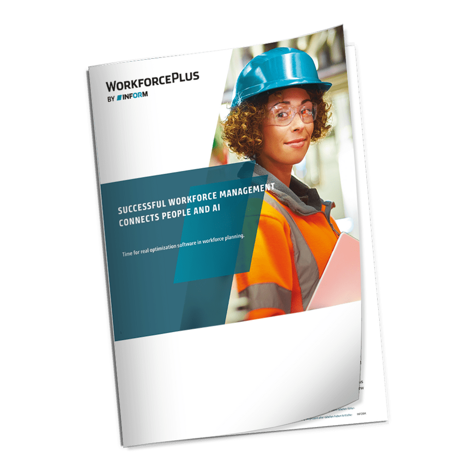 Workforce management guide showcasing new opportunities through AI technology in industrial settings.