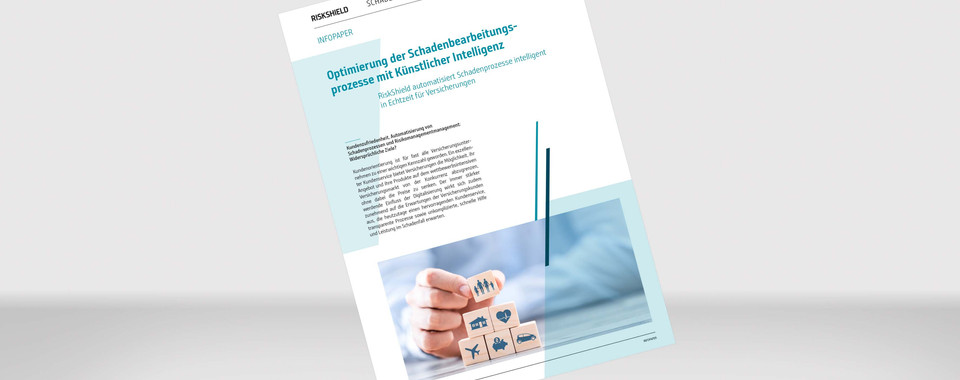 Visualisierung unseres Info Papers "Optimierung der Schadenbearbeitungsprozesse mit Künstlicher Intelligenz"