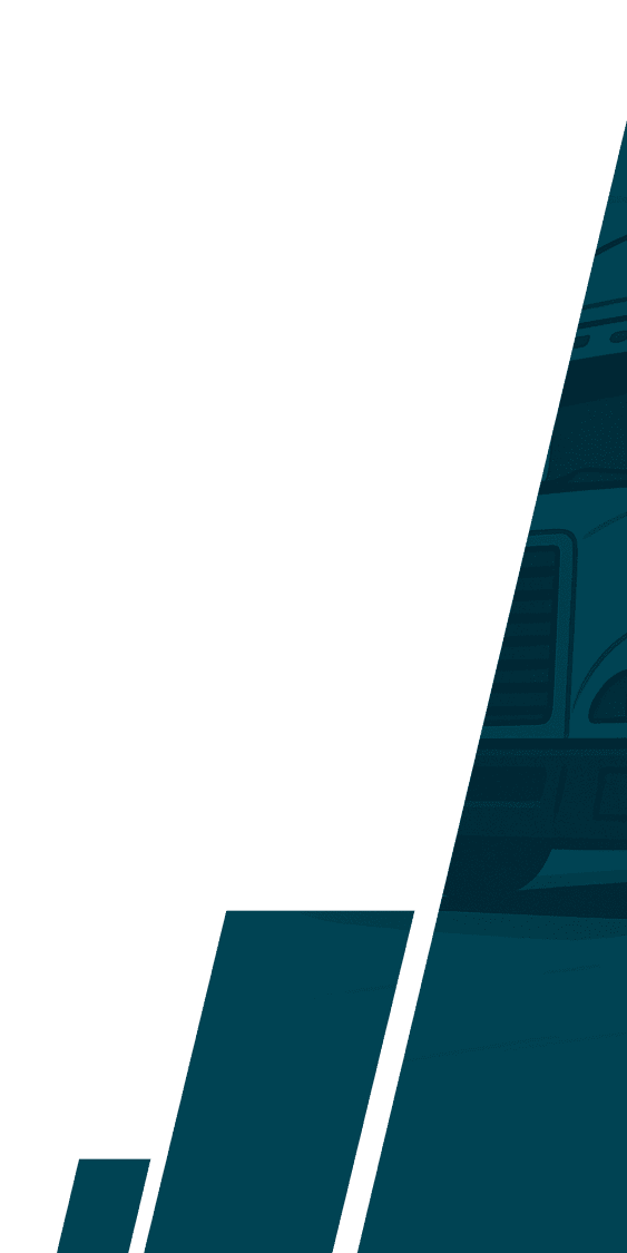 Person holding tablet displaying YMSlite software in distribution center environment with trucks and containers.