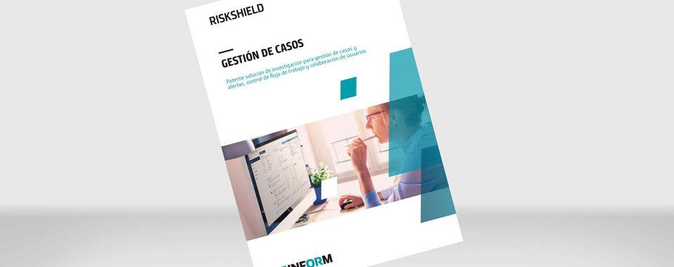 Visualización de Brochure "RiskShield Gestión de Casos"