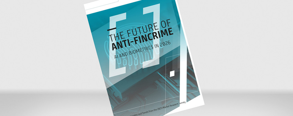 Paper cover mockup for RiskShield Customer Screening SaaS showing simple customer screening for small and mid sized banks and FinTechs