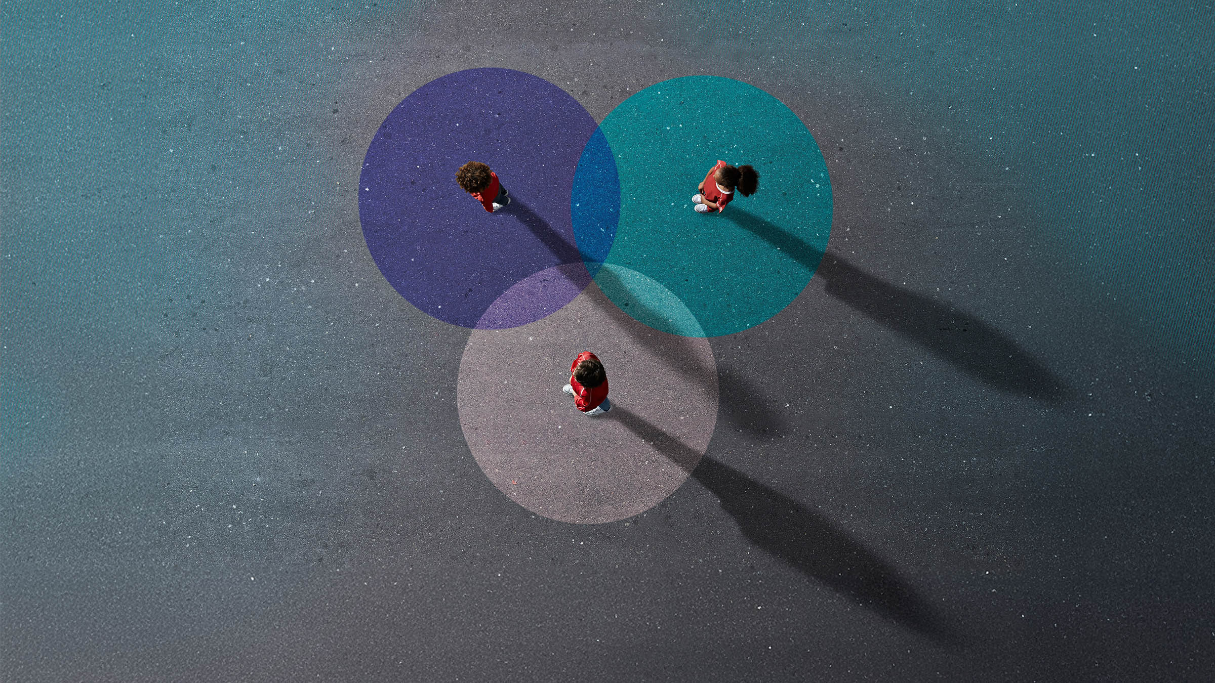 Three children symbolize the three players in Instant Payments risk management
