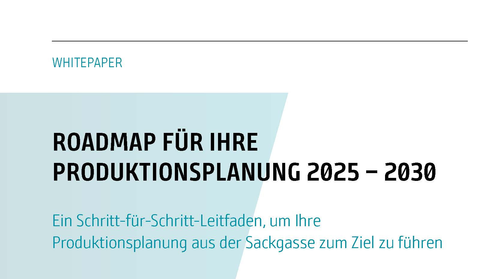 Vorschau Whitepaper Roadmap Produktionsplanung
