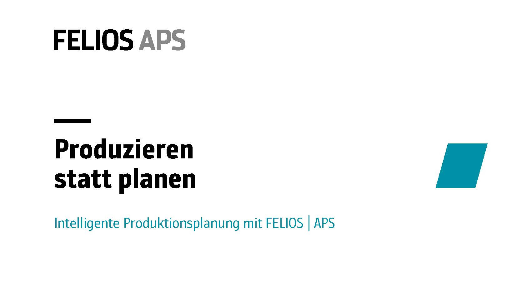Vorschau FELIOS | APS Broschüre