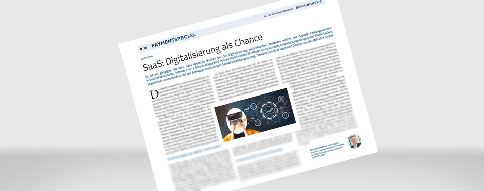 Visualisierung unseres BANKINGNEWS Fachartikels: SaaS - Digitalisierung als Chance