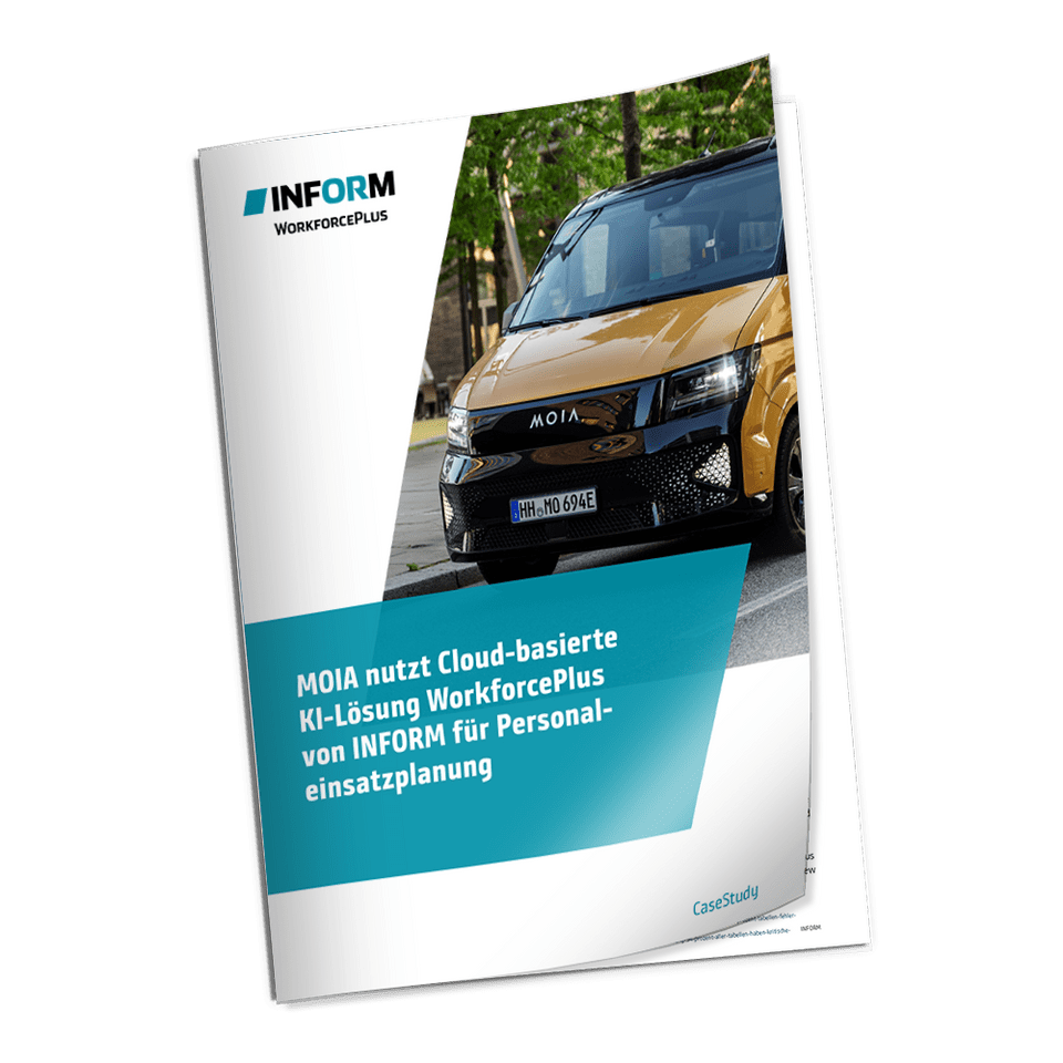 MOIA nutzt die KI-Cloud-Lösung WorkforcePlus von INFORM zur effizienten Personaleinsatzplanung.