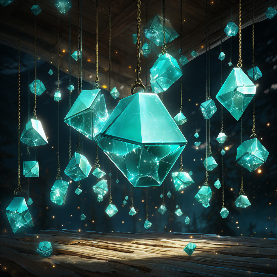 thankfullness with turquoise rhomboids with christmas lights - Remix