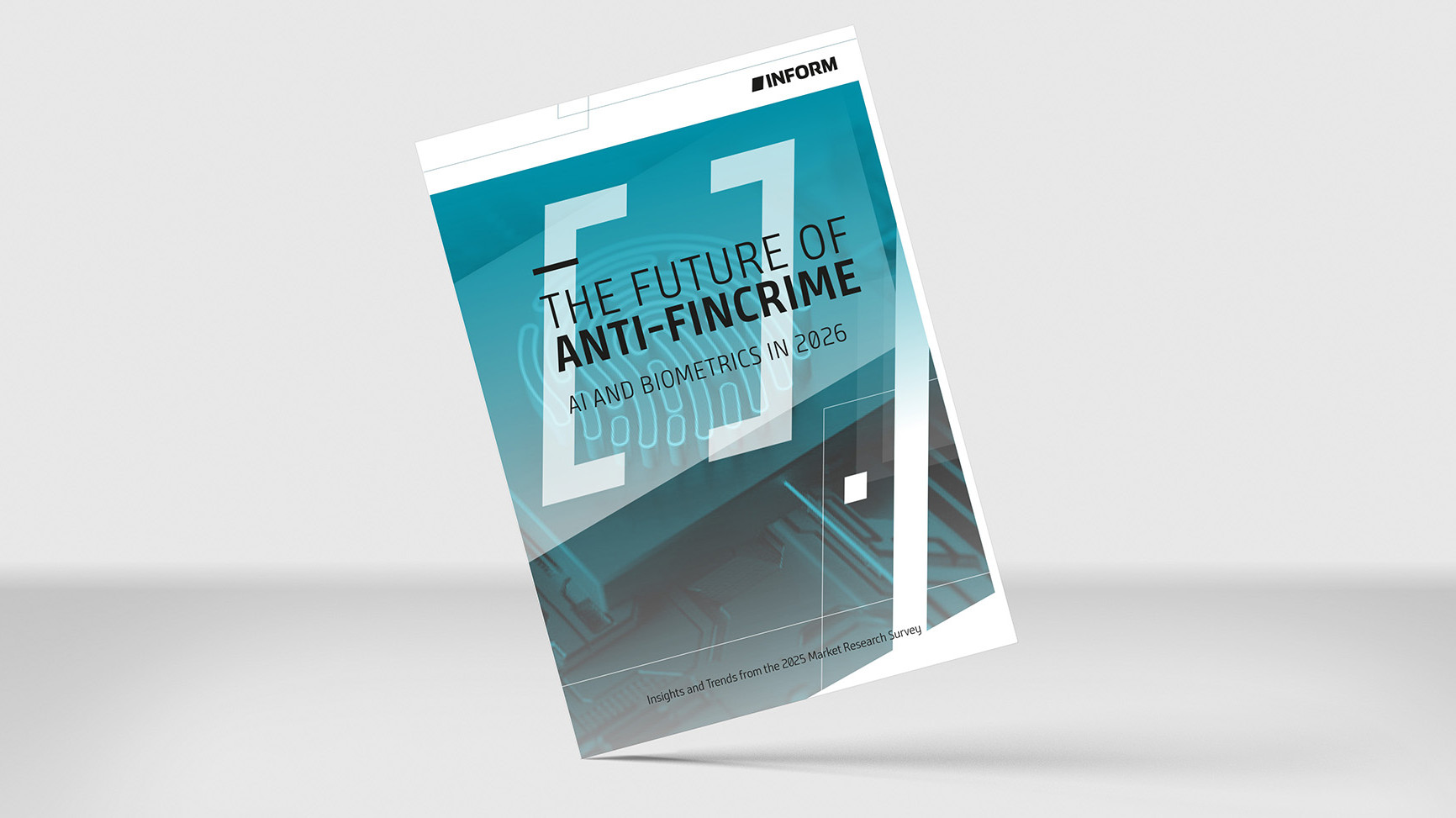 Paper cover mockup for RiskShield Customer Screening SaaS showing simple customer screening for small and mid sized banks and FinTechs