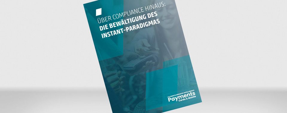 Mockup unseres White Papers "Über Compliance hinaus: Die Bewältigung des Instant-Paradigmas"