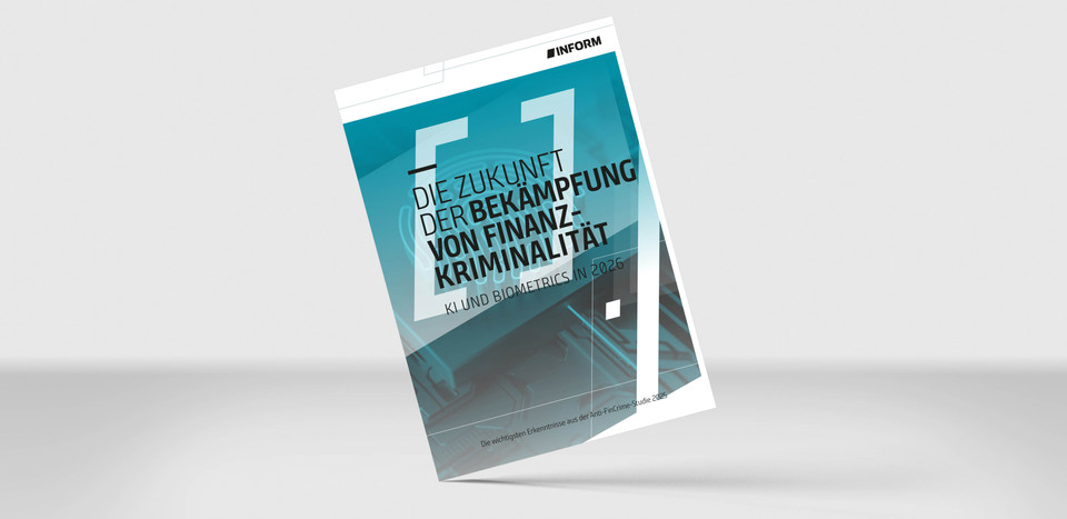 Paper cover mockup for RiskShield Customer Screening SaaS showing simple screening for small and mid sized banks and FinTechs